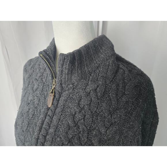 VINTAGE VALERIE STEVENS WOOL WOMANS CABLE KNIT  SWEATER TURTLENECK LARGE ZIPPER - Picture 8 of 14